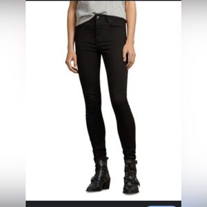 EUC All Saints black jeans Style Stilt colour is Jet Black.